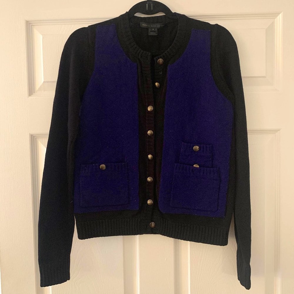 Marc by Marc Jacobs Purple Black Cardigan Sweater